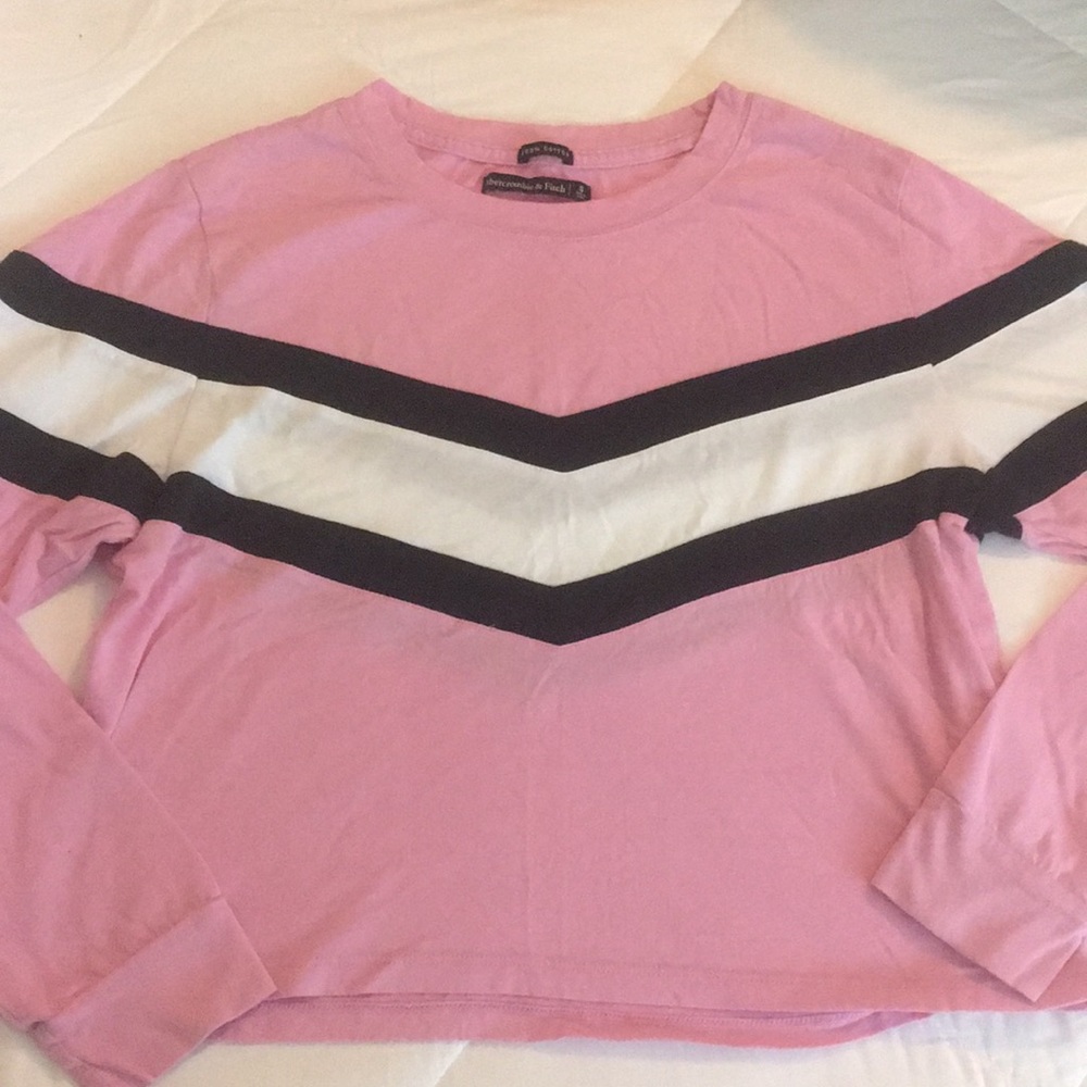 Abercrombie Jersey Long sleeve in Navy/Pink